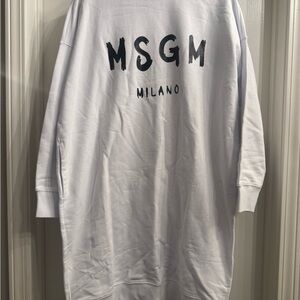 MSGM White Women’s Sweatshirt Dress